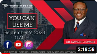 Saturday, September 9, 2023 | Dr. Daviceto Swaby | You Can Use Me
