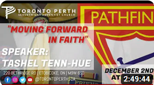 Sabbath, December 2, 2023 | Tashel Tenn-Hue | "Moving Forward in Faith"