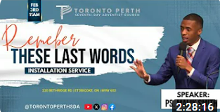 Sabbath, February 3, 2024 | Pastor Malik Smith | Remember These Last Words